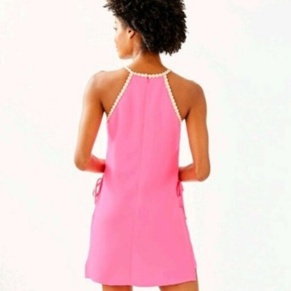 Lilly Pulitzer Pearl Romper Pink Tropics Gold Size 8 - Picture 6 of 7